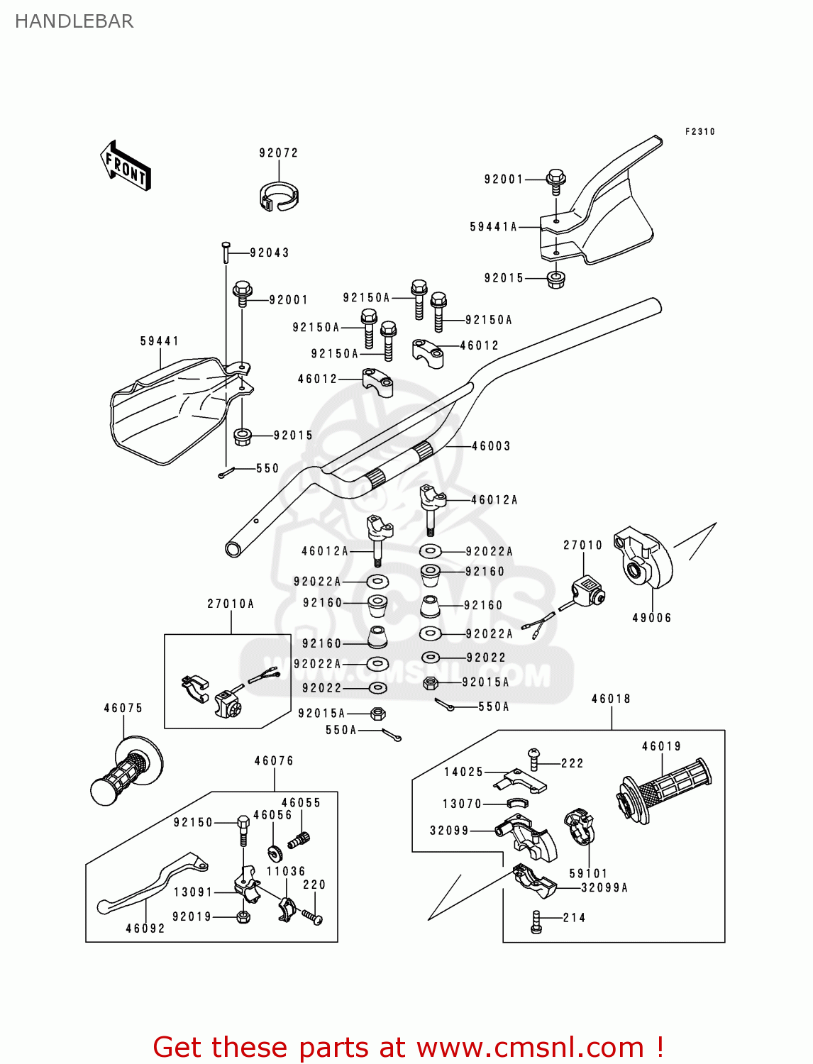 HANDLEBAR KDX200-H6 2000 EUROPE