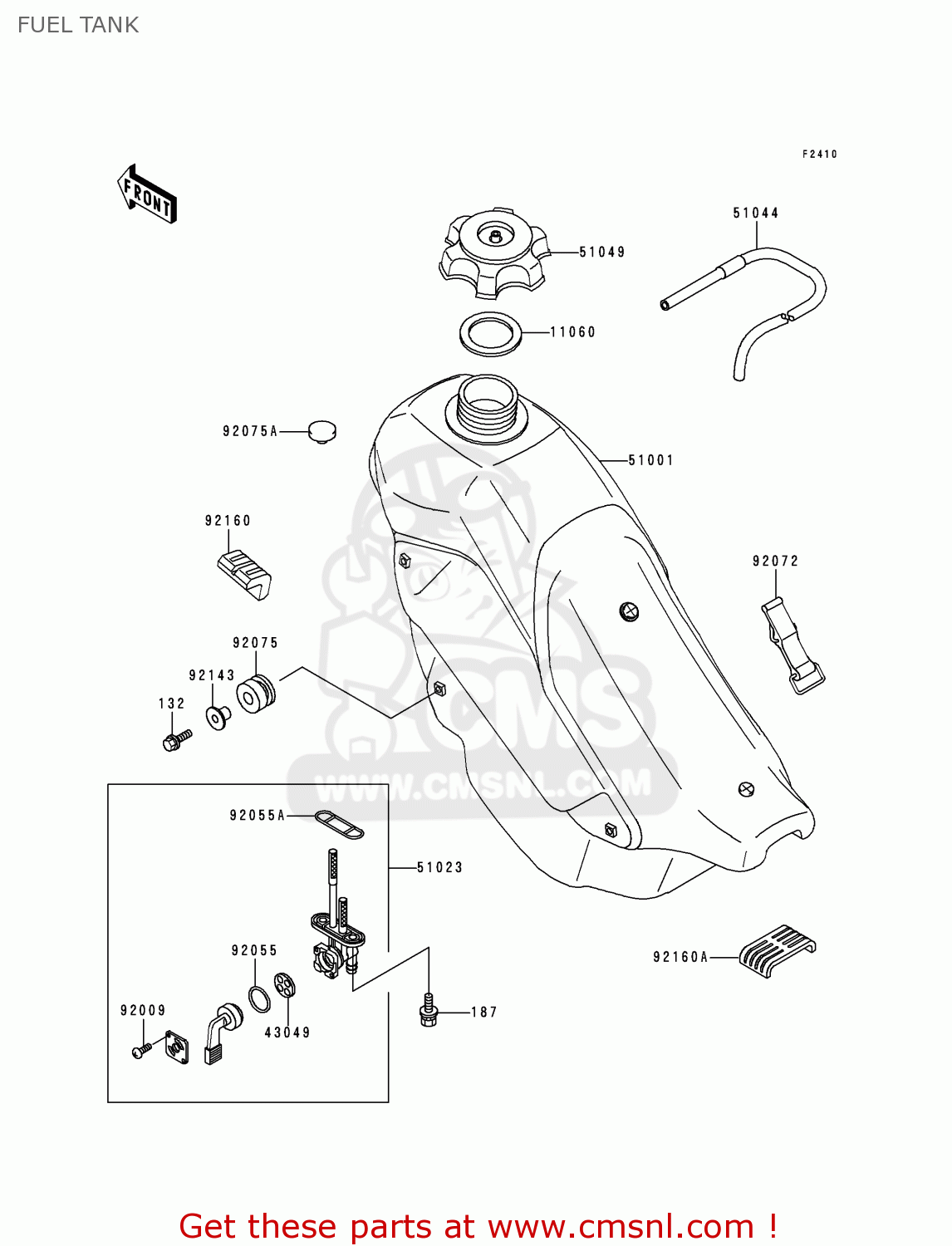 FUEL TANK KDX200-H6 2000 EUROPE