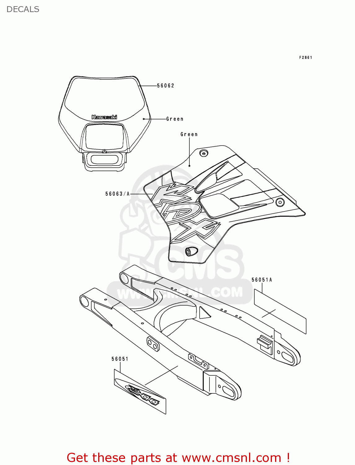DECALS KDX200-H6 2000 EUROPE