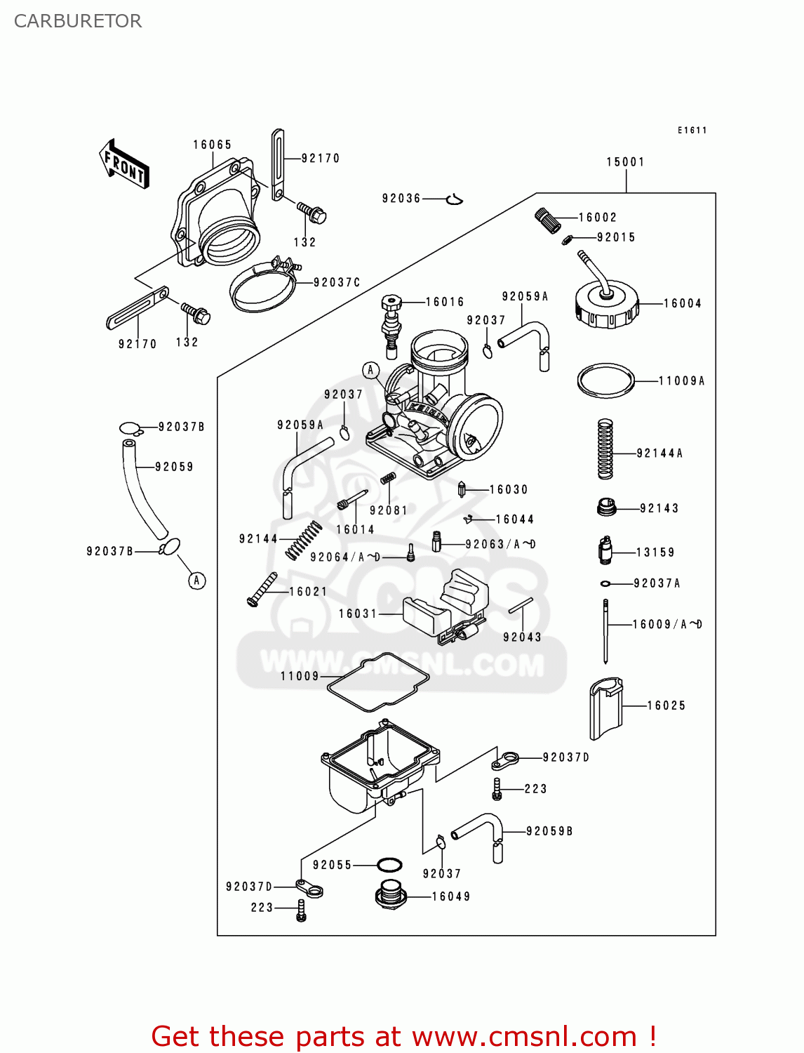 CARBURETOR KDX200-H6 2000 USA