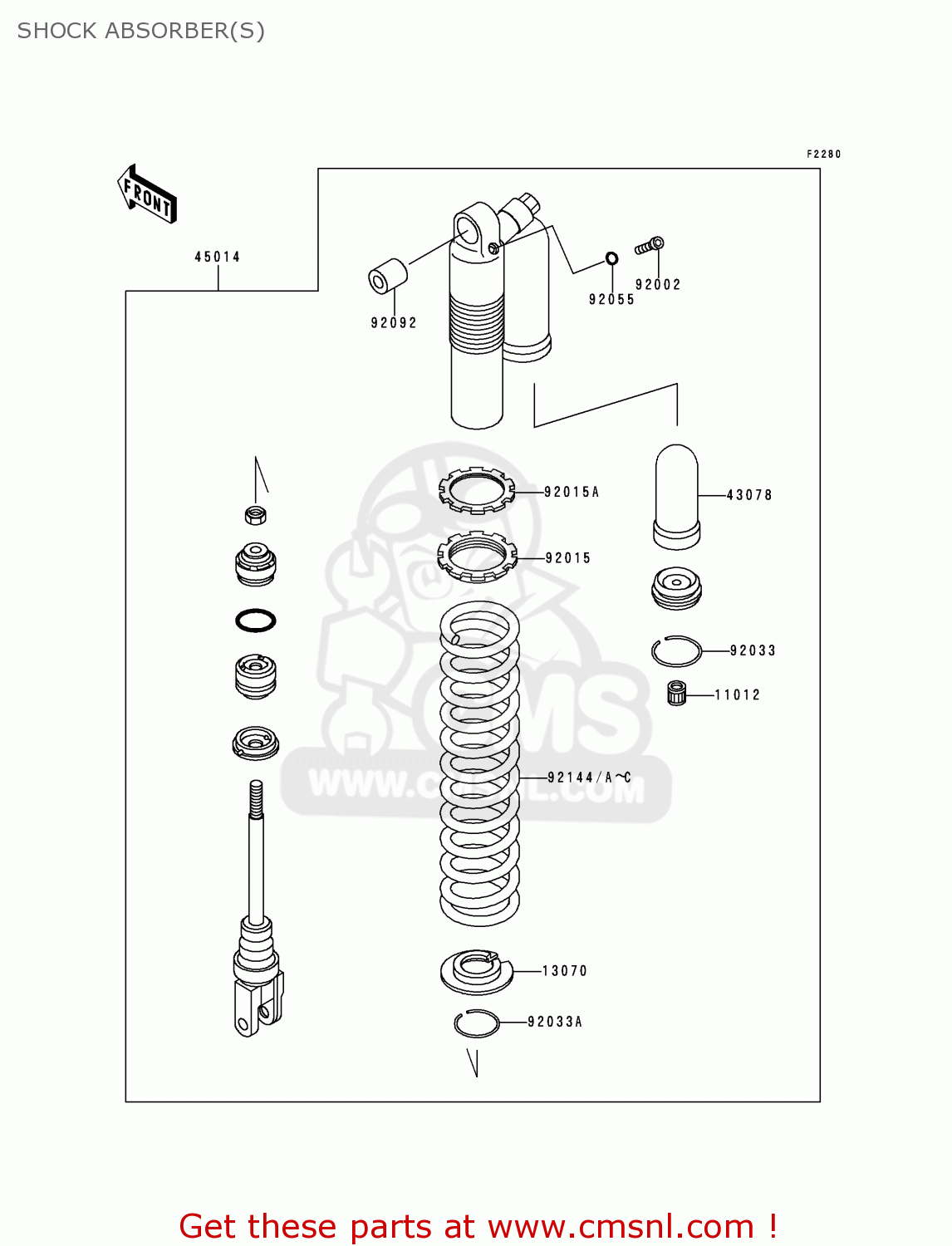 SHOCK ABSORBER(S) KDX200-H6 2000 USA