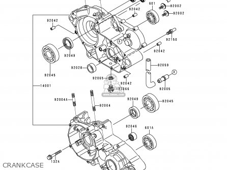 CRANKCASE - KDX200-H6 2000 USA