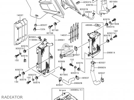 RADIATOR - KDX200-H6 2000 USA