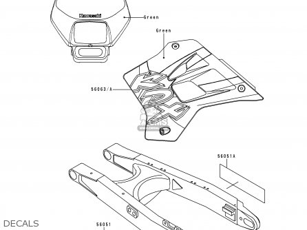 DECALS - KDX200-H6 2000 USA