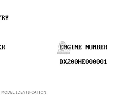 MODEL IDENTIFCATION - KDX200-H6 2000 USA