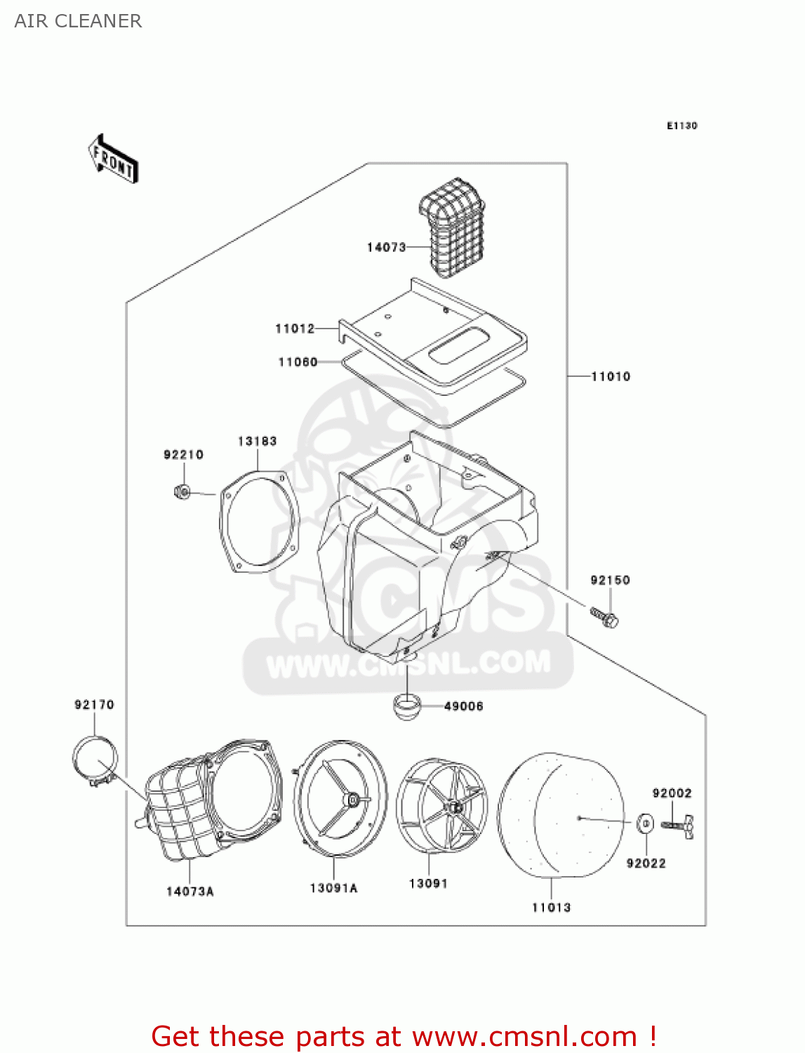 AIR CLEANER KDX200-H7 KDX200 2001 USA
