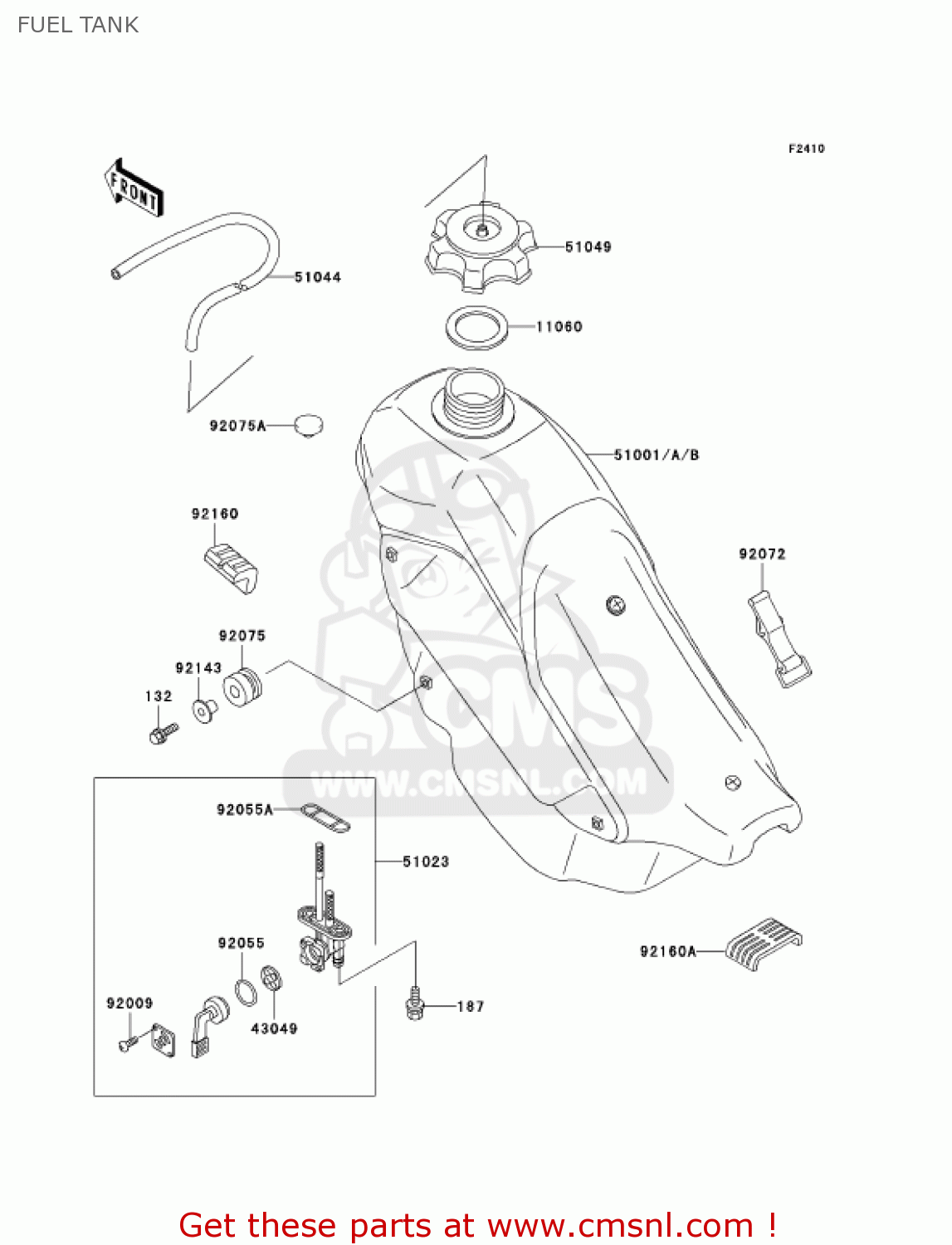 FUEL TANK KDX200-H7 KDX200 2001 USA