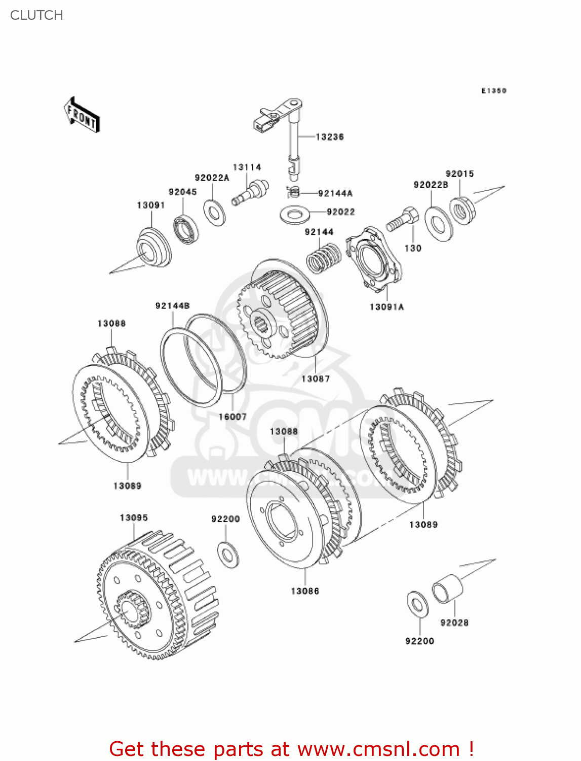 CLUTCH KDX200-H7 KDX200 2001 USA