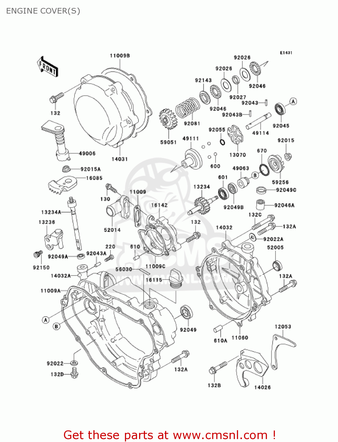 ENGINE COVER(S) KDX200-H7 KDX200 2001 USA