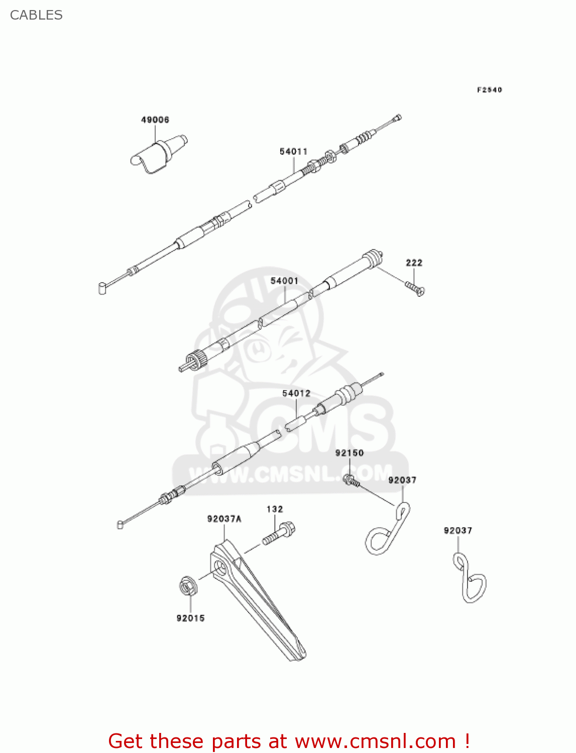 CABLES KDX200-H7 KDX200 2001 USA
