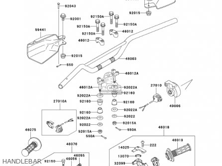 HANDLEBAR - KDX200-H7 KDX200 2001 USA