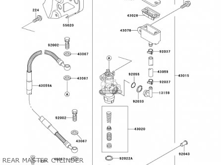 REAR MASTER CYLINDER - KDX200-H7 KDX200 2001 USA