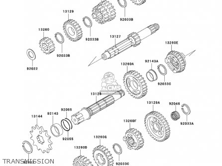 TRANSMISSION - KDX200-H7 KDX200 2001 USA