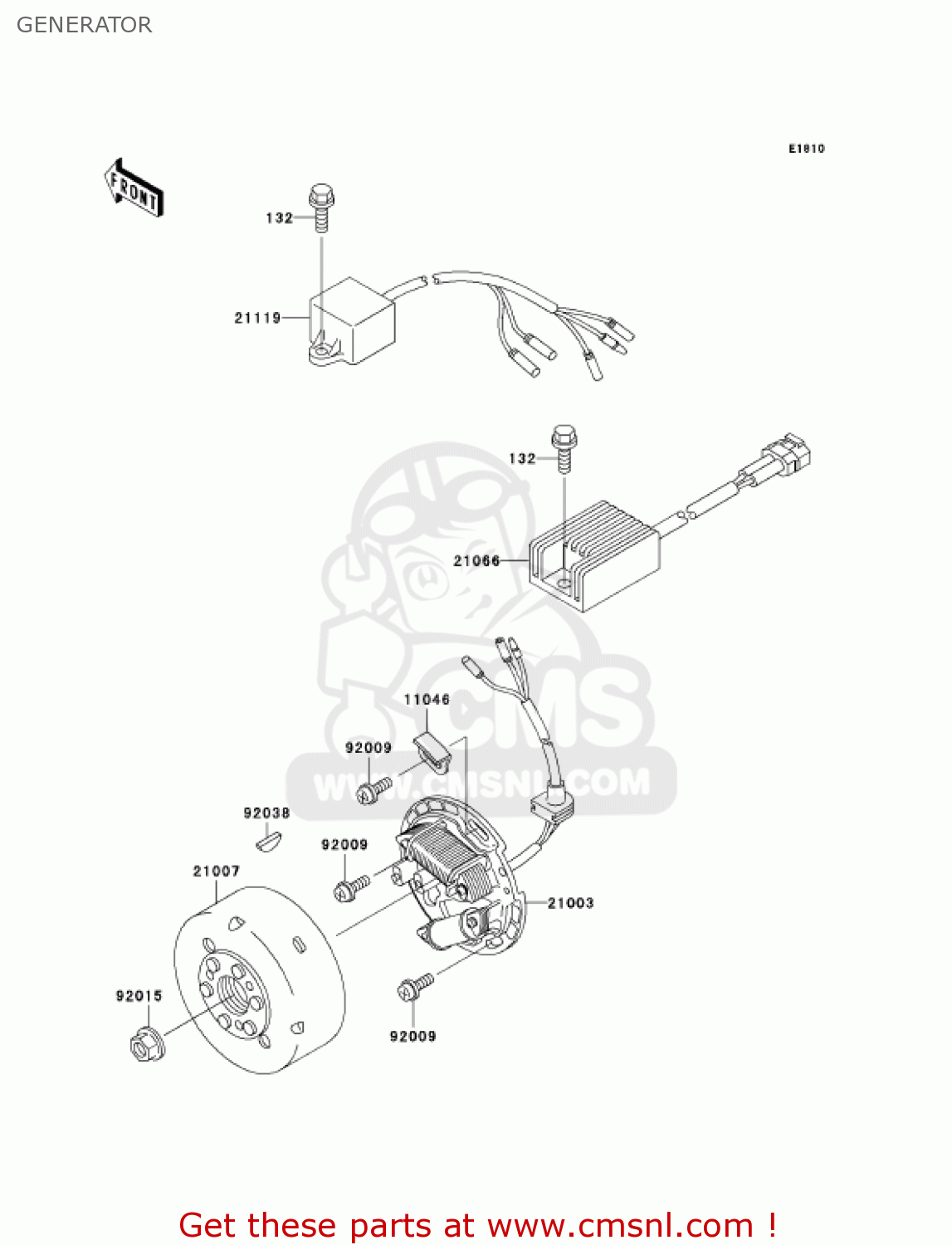 GENERATOR KDX200-H8 KDX200 2002 USA