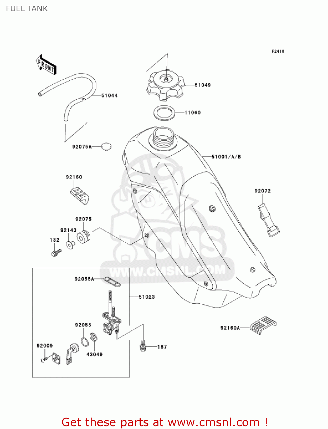 FUEL TANK KDX200-H8 KDX200 2002 USA