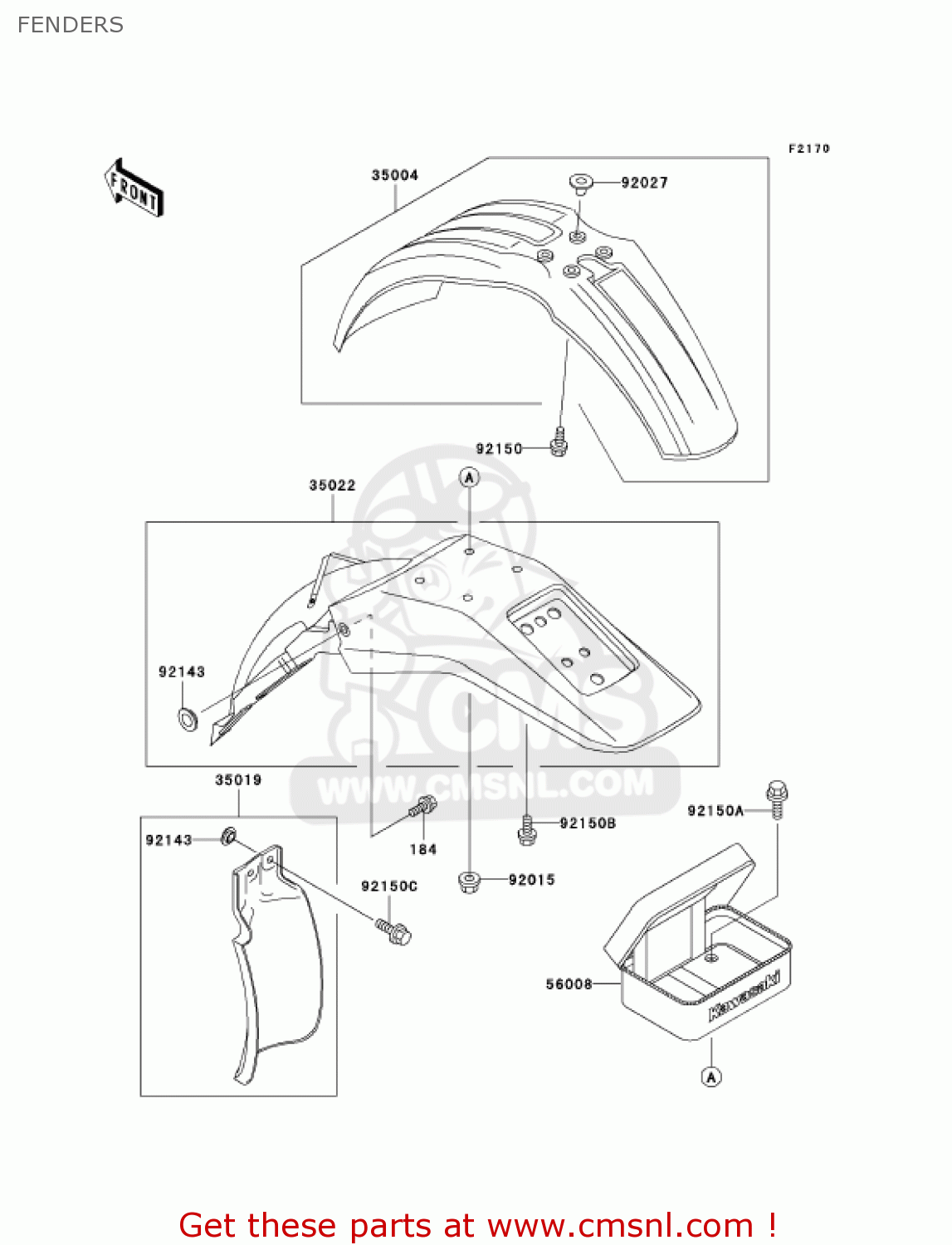 FENDERS KDX200-H8 KDX200 2002 USA