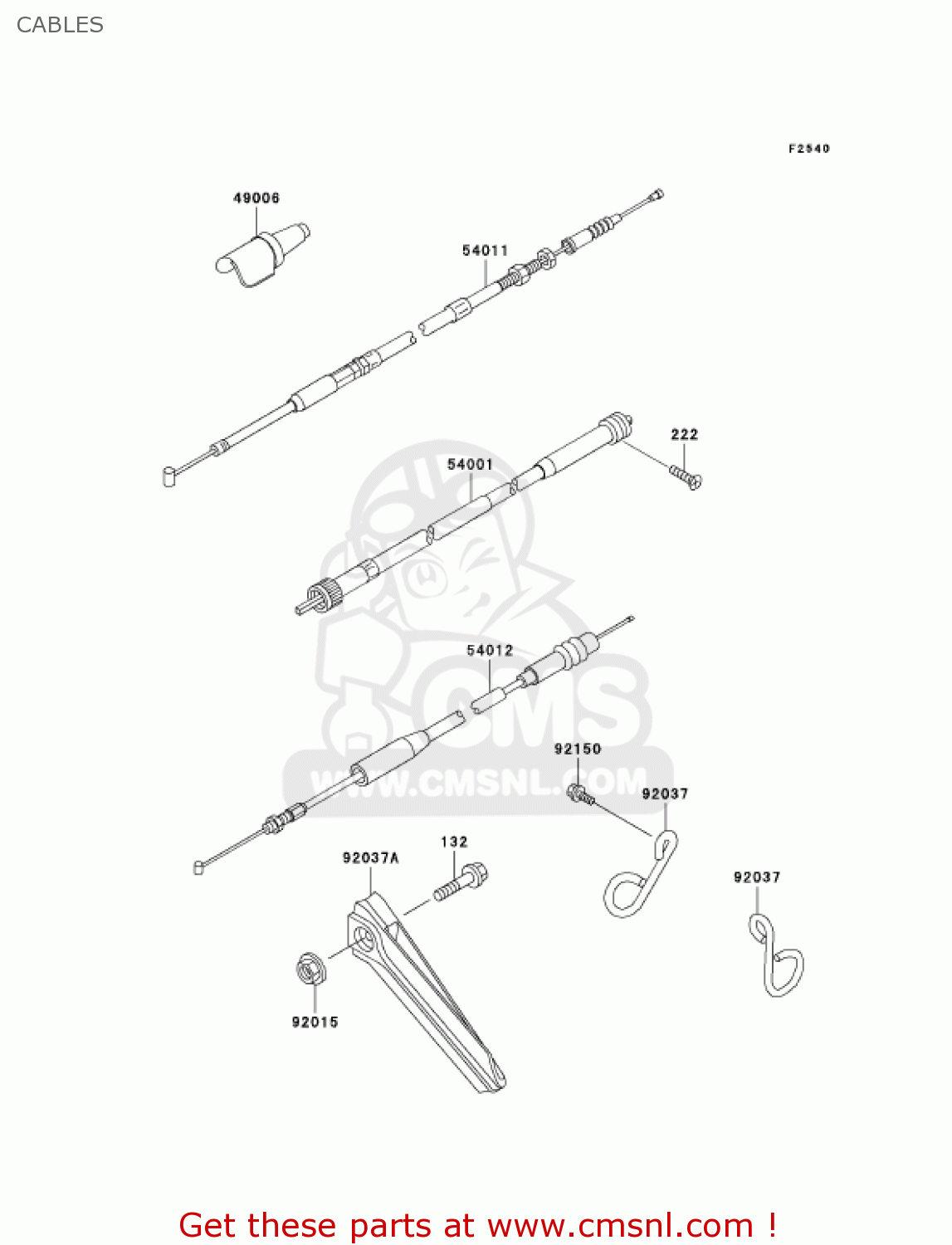 CABLES KDX200-H8 KDX200 2002 USA