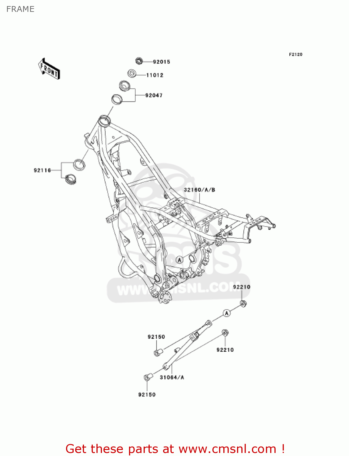 FRAME KDX200-H8 KDX200 2002 USA