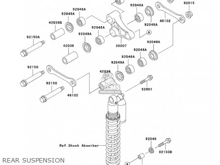 REAR SUSPENSION - KDX200-H8 KDX200 2002 USA