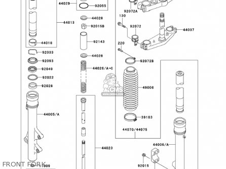 FRONT FORK - KDX200-H8 KDX200 2002 USA