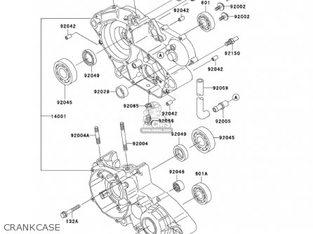 CRANKCASE - KDX200-H8 KDX200 2002 USA