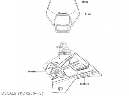 DECALS (KDX200-H8) - KDX200-H8 KDX200 2002 USA