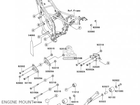 ENGINE MOUNT - KDX200-H8 KDX200 2002 USA