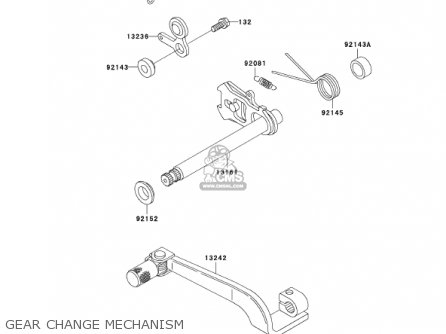 GEAR CHANGE MECHANISM - KDX200-H8 KDX200 2002 USA
