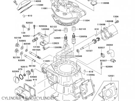 CYLINDER HEAD/CYLINDER - KDX200-H8 KDX200 2002 USA