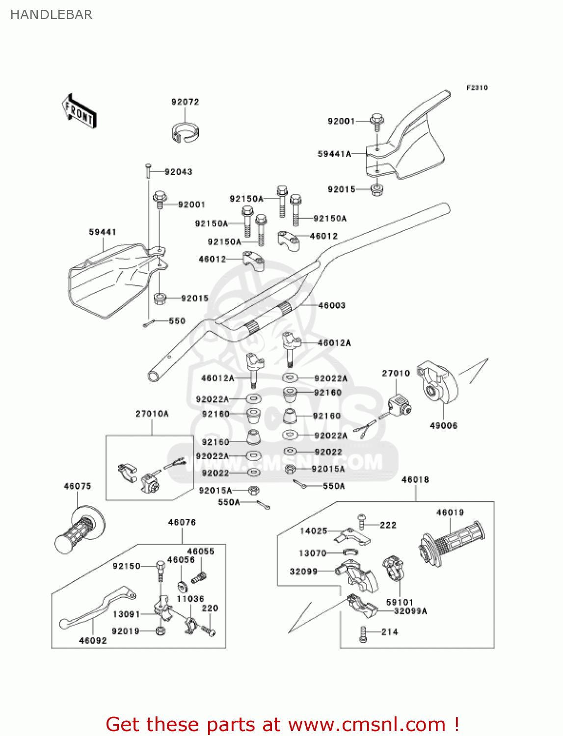 HANDLEBAR KDX200-H9 KDX200 2003