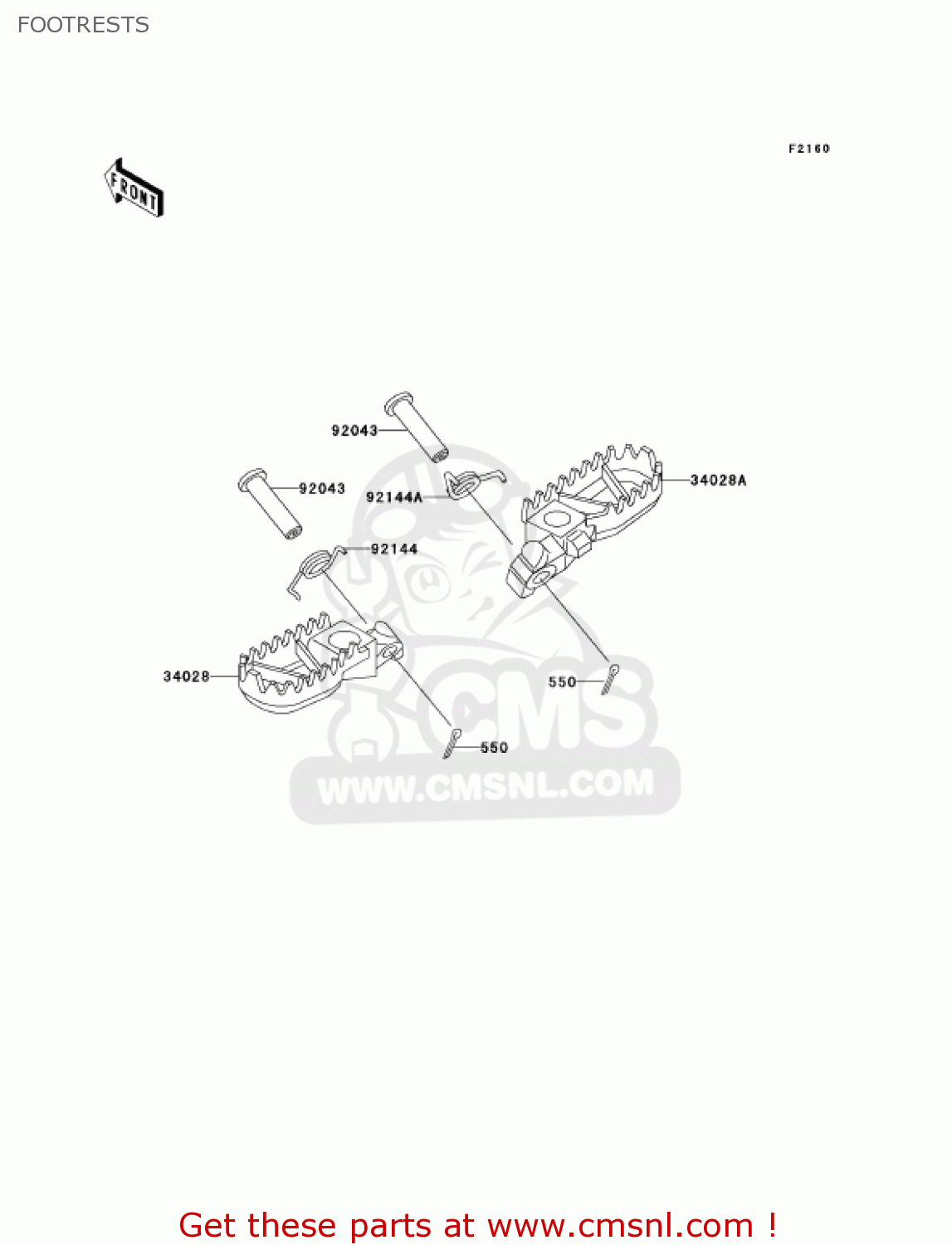 FOOTRESTS KDX200-H9 KDX200 2003