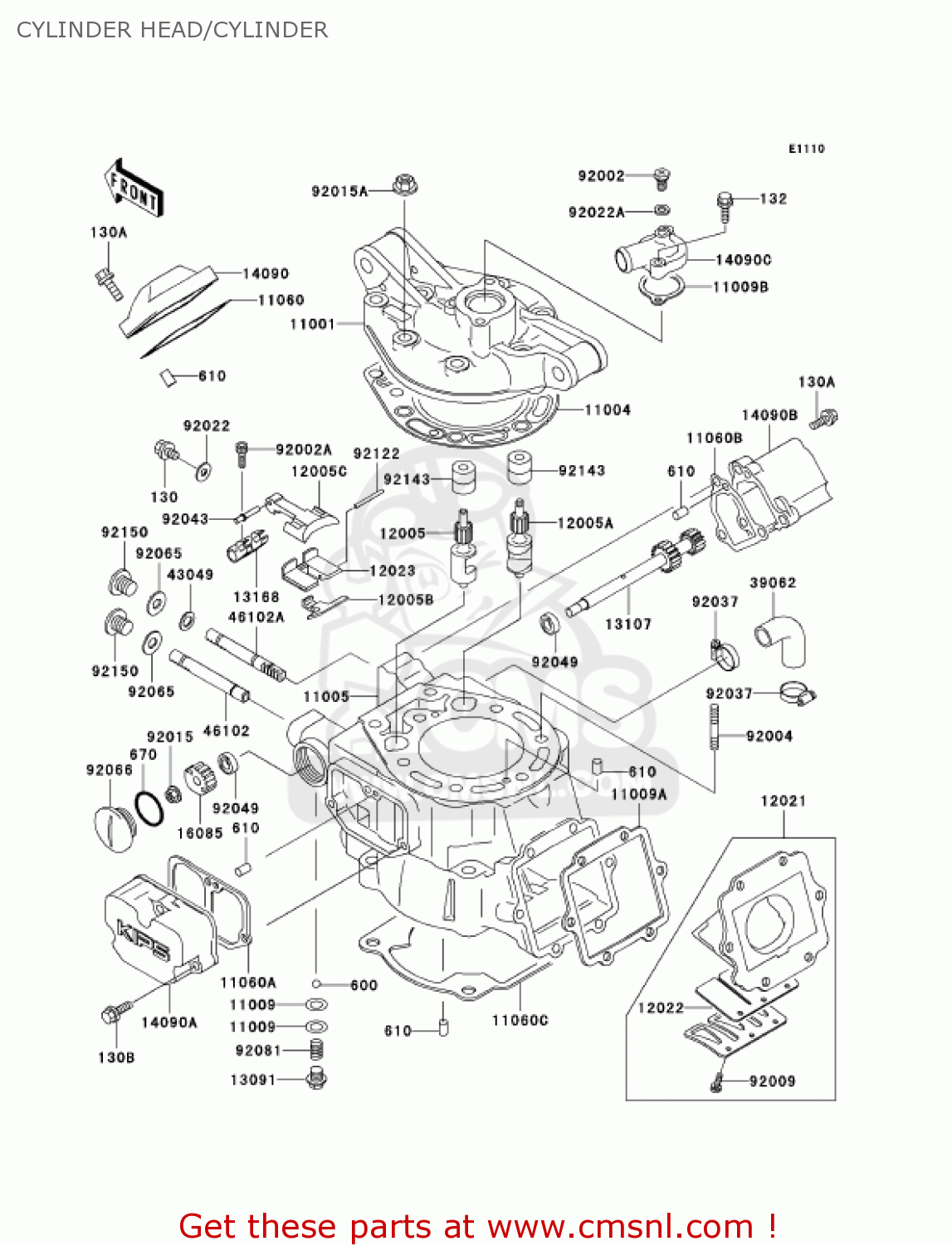 CYLINDER HEAD/CYLINDER KDX200-H9 KDX200 2003
