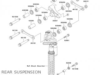 REAR SUSPENSION - KDX200-H9 KDX200 2003