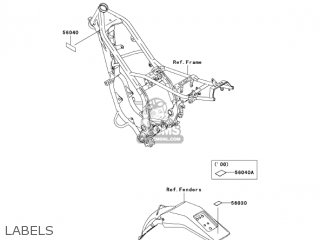 LABELS - KDX200-H9 KDX200 2003