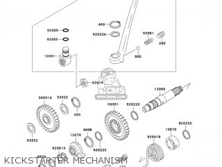 KICKSTARTER MECHANISM - KDX200-H9 KDX200 2003