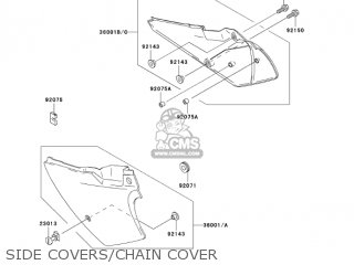 SIDE COVERS/CHAIN COVER - KDX200-H9 KDX200 2003