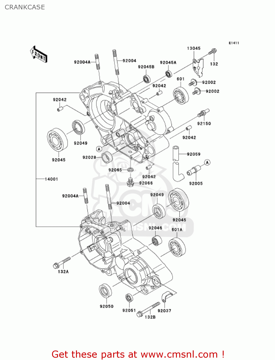 CRANKCASE KDX200H6F KDX200 2006