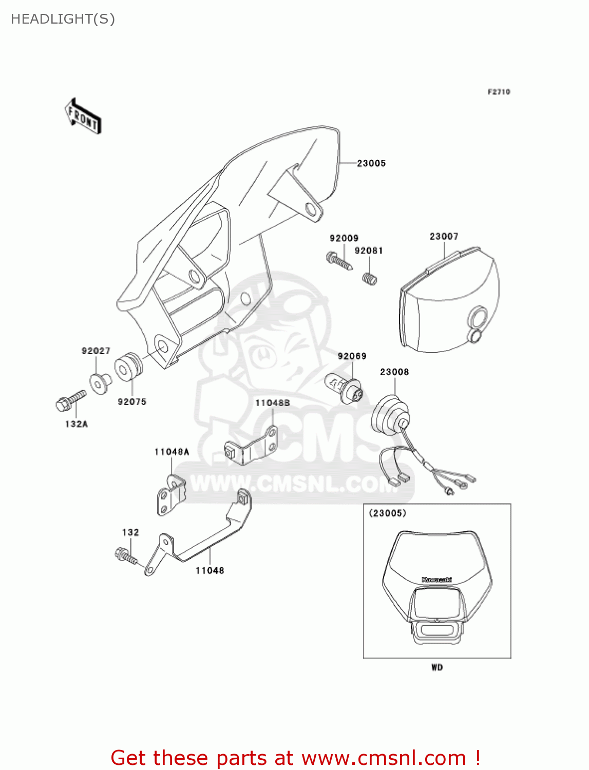 HEADLIGHT(S) KDX200H6F KDX200 2006