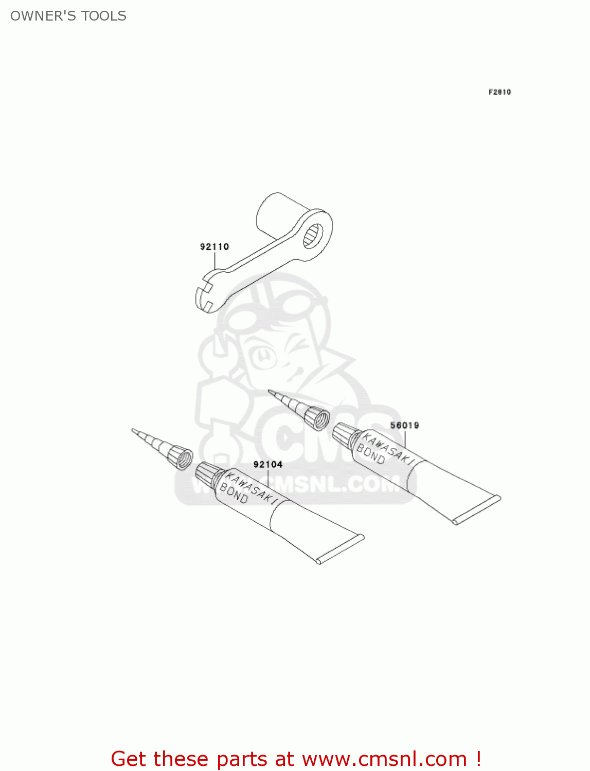 OWNER'S TOOLS KDX200H6F KDX200 2006