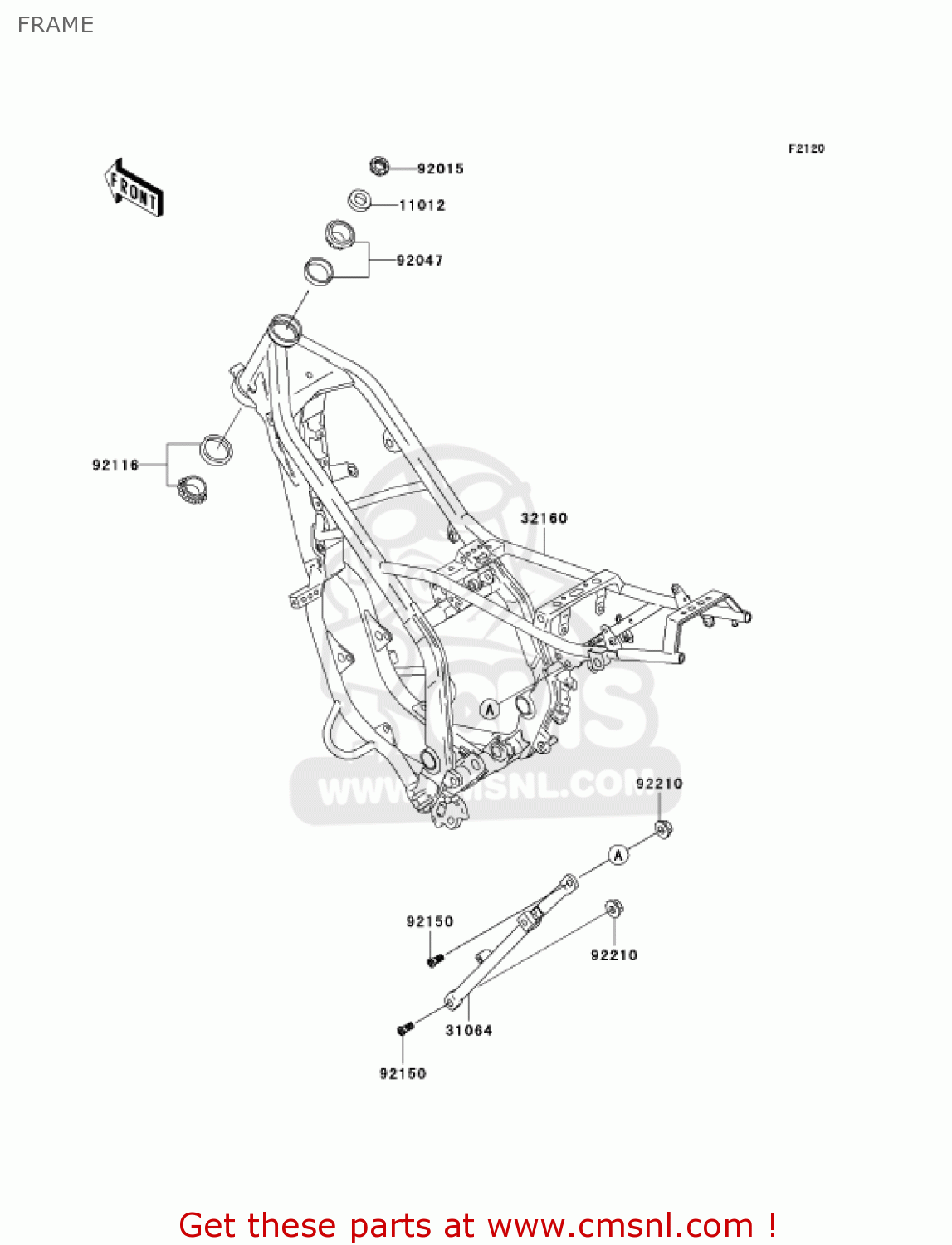 FRAME KDX200H6F KDX200 2006