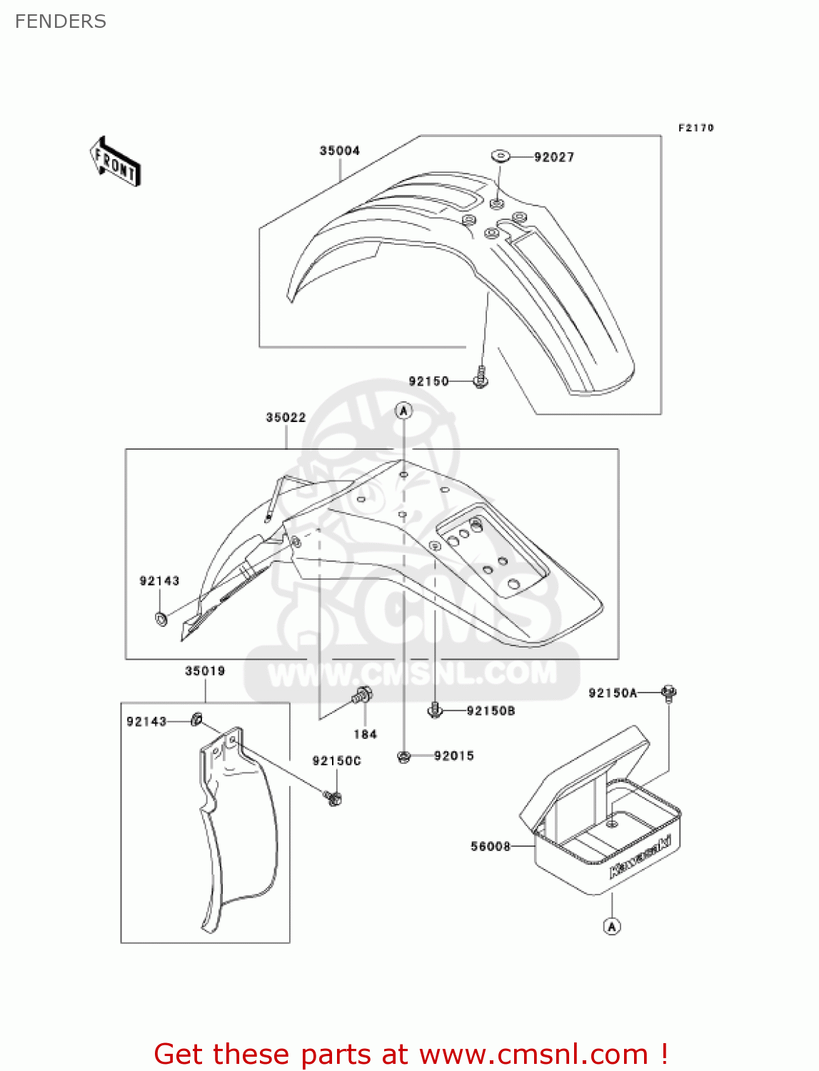 FENDERS KDX200H6F KDX200 2006