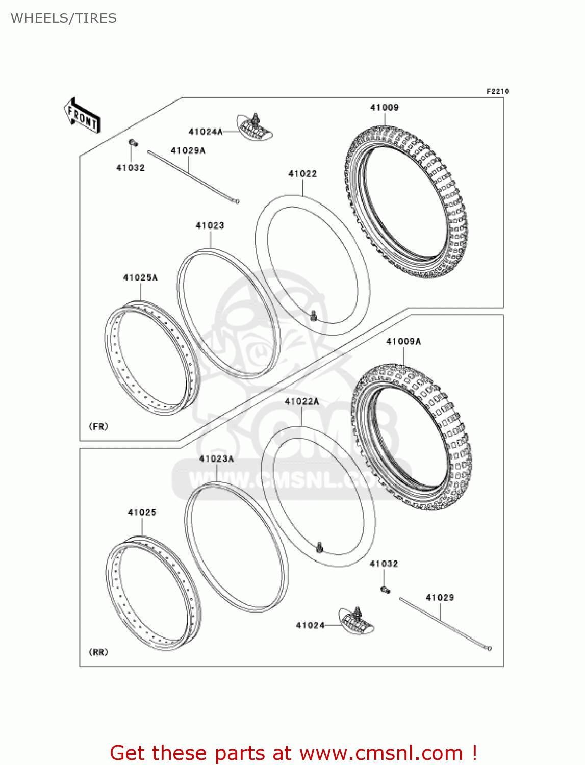 WHEELS/TIRES KDX200H6F KDX200 2006