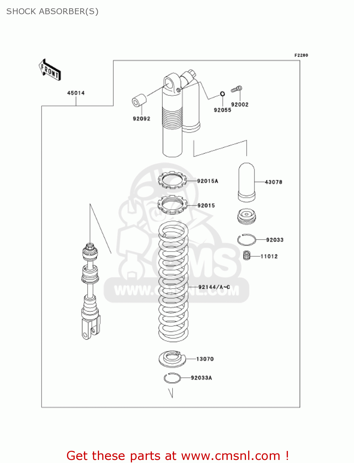 SHOCK ABSORBER(S) KDX200H6F KDX200 2006