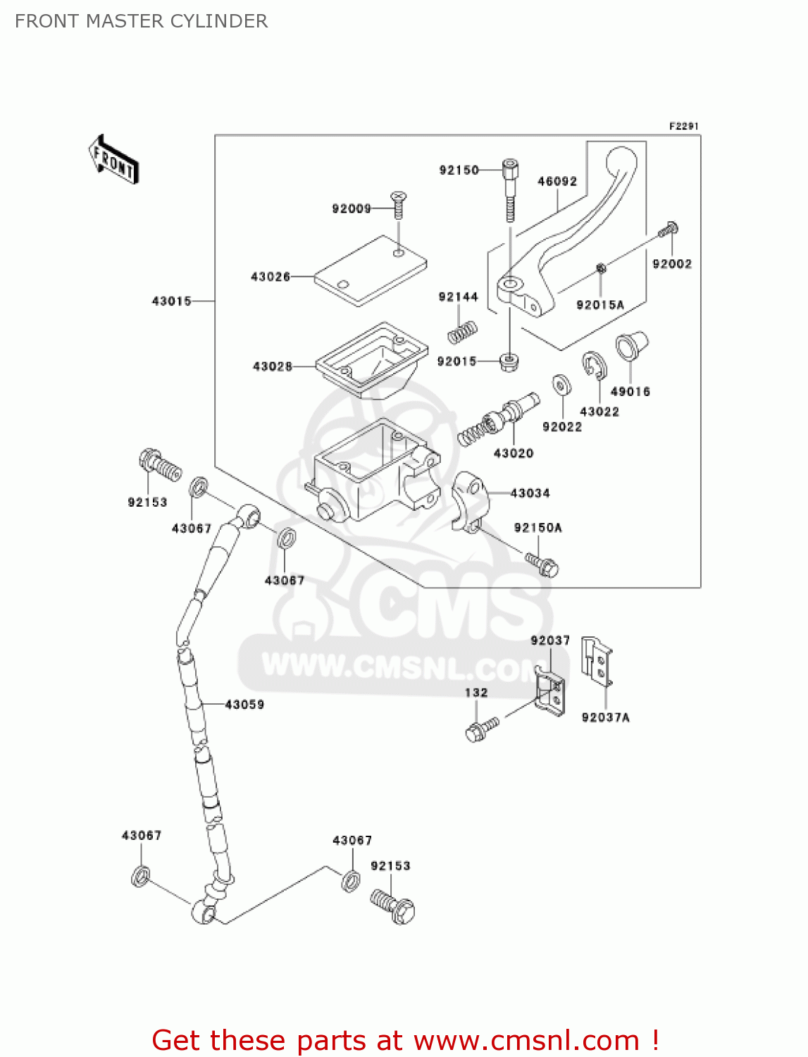 FRONT MASTER CYLINDER KDX200H6F KDX200 2006