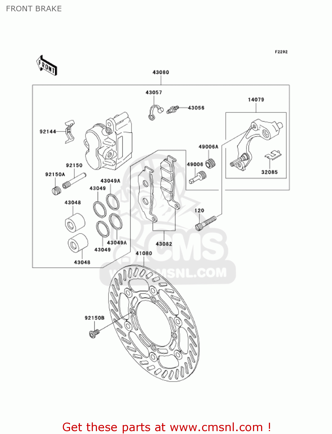 FRONT BRAKE KDX200H6F KDX200 2006