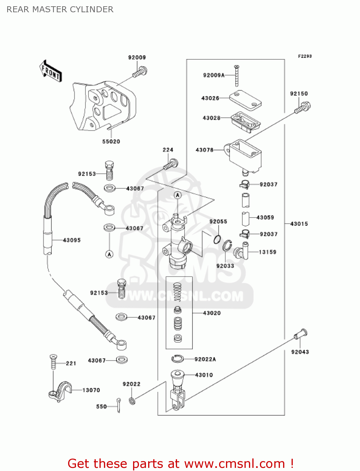 REAR MASTER CYLINDER KDX200H6F KDX200 2006