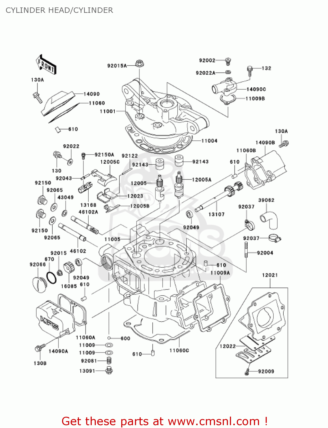 CYLINDER HEAD/CYLINDER KDX200H6F KDX200 2006