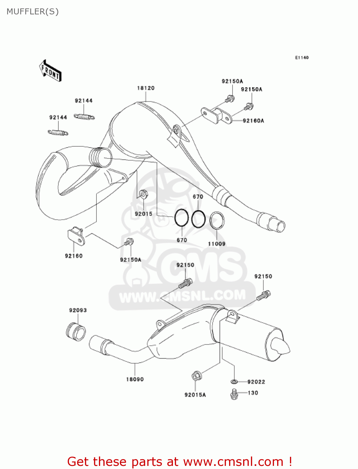 MUFFLER(S) KDX200H6F KDX200 2006