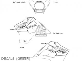 DECALS (GREEN) - KDX200H6F KDX200 2006