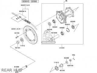 REAR HUB - KDX200H6F KDX200 2006